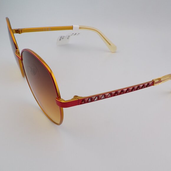 Swarovski Crystal Trimmed Ombre Butterfly Shades, Round Geometric Bordeaux Shiny main image 13